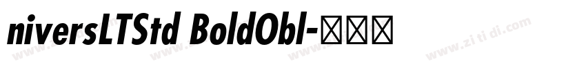niversLTStd BoldObl字体转换